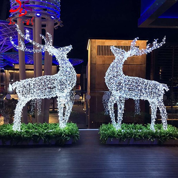 2024 Outdoor Christmas Decoration Waterproof LED Motif Light Christmas Deer