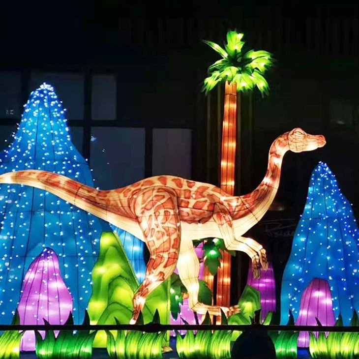 LED Lighted Jurassic Theme Park Garden Decor Animal Dinosaur Festival Lantern