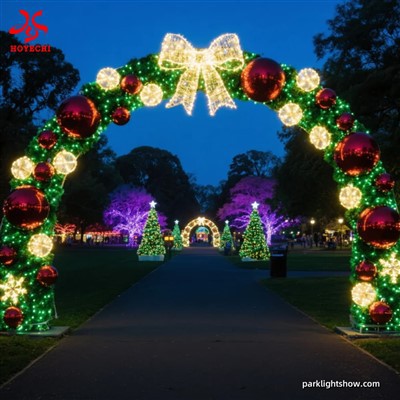 Голям набор на коледни осветени светлини на открито