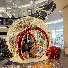 Цена на едро Външна водоустойчива IP65 светлина с коледни топки с голям размер за продажба